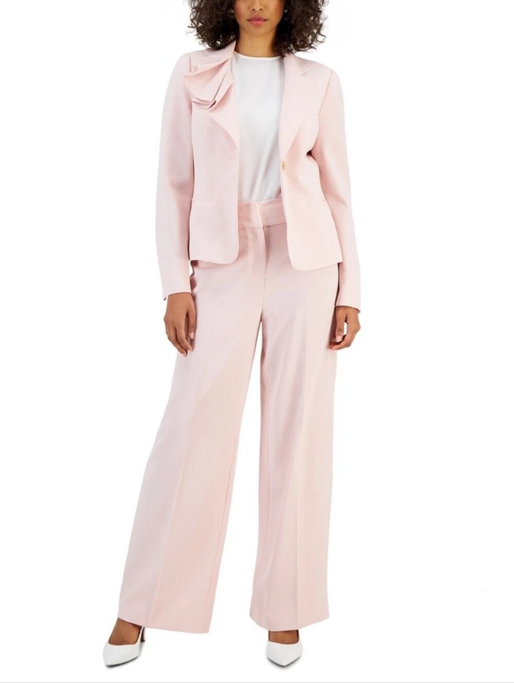 Nipon Boutique Ivory Women's Blazer & Pants Suit MSRP $260